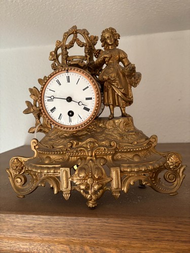 Antike kaminuhr figurenuhr - ,