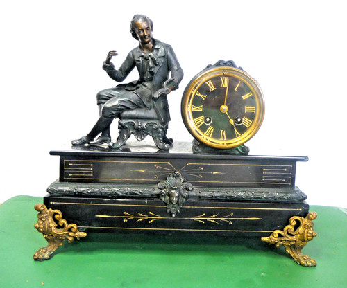 Schöne pendule mit figur - pendule,